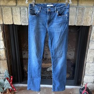 7 For All Mankind Kimmie straight slim Illusion luxe lovestory stretch Jeans 29